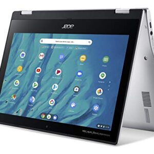 2021 Newest Acer X360 Chromebook Spin 2-in-1 Convertible Laptop Student Business, MediaTek MT8183C 8-Core Processor,11.6" HD Touch IPS, 4GB RAM, 32GB eMMC,Wi-Fi 5,Bluetooth 5,Chrome OS+ Marxsol Cables