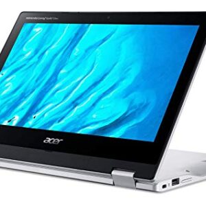 2021 Newest Acer X360 Chromebook Spin 2-in-1 Convertible Laptop Student Business, MediaTek MT8183C 8-Core Processor,11.6" HD Touch IPS, 4GB RAM, 32GB eMMC,Wi-Fi 5,Bluetooth 5,Chrome OS+ Marxsol Cables