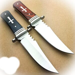new 2pc 8″ stainless steel gothic celtic cross fixed blade hunting survival knife camping outdoor pro tactical elite knife blda-0944