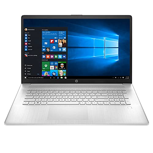 HP 17 Laptop Computer 17.3" HD+ Touchscreen AMD 6-Core Ryzen 5 5500U (Beats i7-1160G7) 16GB RAM 256GB SSD AMD Radeon Graphics USB-C Up to 7 Hours of Battery Life Win10Pro Silver + HDMI Cable