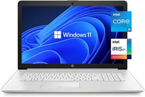 hp pavilion 17.3-inch ips fhd laptop (2022 model), intel core i5-1135g7 (beats i7-1065g7), iris xe graphics, 8gb ram, 512gb pcie ssd, backlit keyboard, webcam, win 11, natural silver