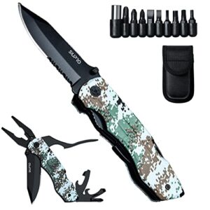 multitool pocket knife, gifts for men him dad husband boyfriend, survival multi tool, multipurpose tactical utility pliers for fishing, camping
