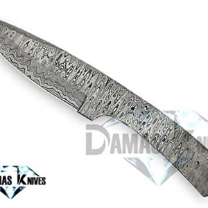 Custom Handmade Damascus Steel Skinner Knife Blank Blade for Knife Making HB 26