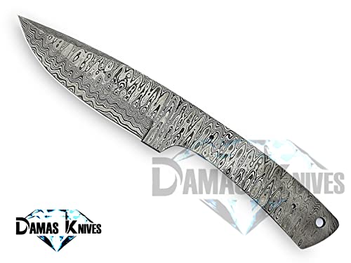 Custom Handmade Damascus Steel Skinner Knife Blank Blade for Knife Making HB 26