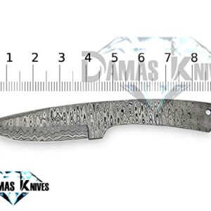 Custom Handmade Damascus Steel Skinner Knife Blank Blade for Knife Making HB 26