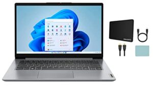 lenovo – ideapad 1i 14.0″ hd laptop – celeron n4020 – 4gb memory 64gb emmc – cloud grey, windows 11 home in s mode + accessories
