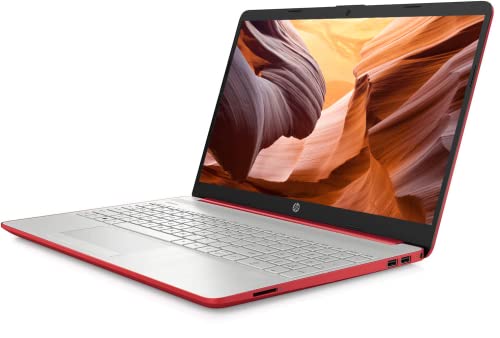 HP 2023 15'' HD IPS Laptop, Windows 11, Intel Pentium 4-Core Processor Up to 2.70GHz, 8GB RAM, 128GB SSD, HDMI, Super-Fast 6th Gen WiFi, Dale Red (Renewed)