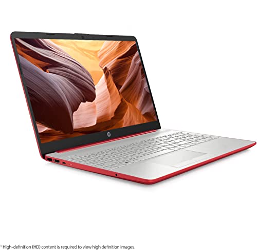 HP 2023 15'' HD IPS Laptop, Windows 11, Intel Pentium 4-Core Processor Up to 2.70GHz, 8GB RAM, 128GB SSD, HDMI, Super-Fast 6th Gen WiFi, Dale Red (Renewed)