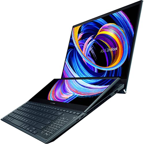 ASUS Zenbook Pro Duo 15 OLED Home & Business Laptop (Intel i9-12900H 14-Core, 32GB LPDDR5 4800MHz RAM, 1TB SSD, GeForce RTX 3060, 15.6" 60Hz Touch 4K Ultra HD (3840x2160), Win 11 Pro) (Renewed)