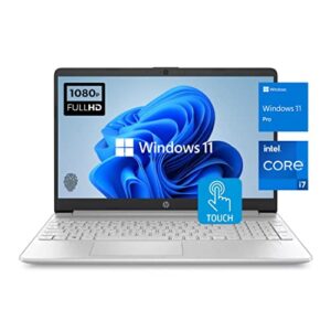 hp [windows 11 pro] newest 15t business laptop, 15.6’’ full hd touchscreen, intel core i7-1165g7 processor, backlit kb, fp reader, wi-fi 6, webcam, hdmi, silver (32gb ram | 1tb pcie ssd)