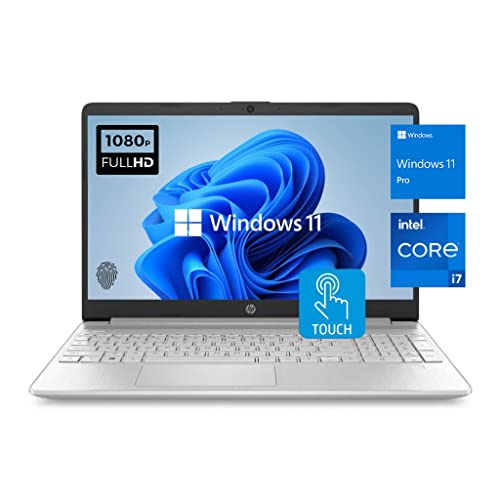 HP [Windows 11 Pro] Newest 15t Business Laptop, 15.6’’ Full HD Touchscreen, Intel Core i7-1165G7 Processor, Backlit KB, FP Reader, Wi-Fi 6, Webcam, HDMI, Silver (32GB RAM | 1TB PCIe SSD)