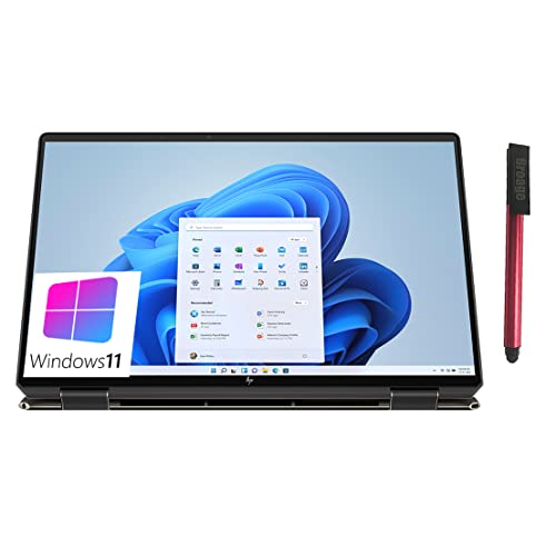 HP 2022 Spectre x360 2-in-1 16" 3K Touchscreen Laptop, Intel Quad-Core i7-11390H, 16GB DDR4 RAM, 512GB PCIe SSD, WiFi 6, Backlit KB, Fingerprint Reader, Thunderbolt, Windows 11 Pro, 64GB Flash Stylus