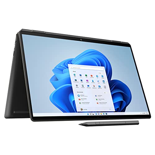 HP 2022 Spectre x360 2-in-1 16" 3K Touchscreen Laptop, Intel Quad-Core i7-11390H, 16GB DDR4 RAM, 512GB PCIe SSD, WiFi 6, Backlit KB, Fingerprint Reader, Thunderbolt, Windows 11 Pro, 64GB Flash Stylus