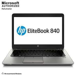 HP 2018 Elitebook 840 G1 14inch HD LED-backlit anti-glare Laptop Computer, Intel Dual-Core i5-4300U up to 2.9GHz, 8GB RAM, 500GB HDD, USB 3.0, Bluetooth, Window 10 Professional (Renewed)