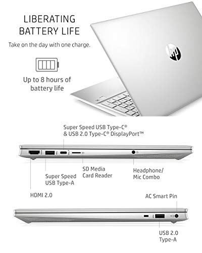 HP Pavilion 15 Laptop, 11th Gen Intel Core i7-1165G7 Processor, 16 GB RAM, 512 GB SSD Storage, Full HD IPS micro-edge Display, Windows 10 Pro, Compact Design, Long Battery Life (15-eg0021nr, 2020)