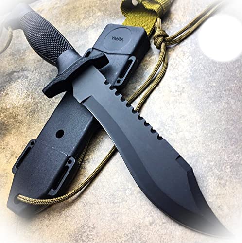 New 12" ARMY Hunting Fixed Blade Tactical Survival Knife Military Bowie + Sheath NEW Camping Outdoor Pro Tactical Elite Knife BLDA-0610