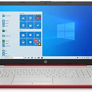 HP 2022 15.6" HD Laptop Computer Intel Dual-Core Pentium Gold 6405U 4GB RAM 128GB SSD Intel UHD Graphics HD Webcam Bluetooth RJ-45 USB-C HDMI Windows 10 Scarlet Red RE 32GB USB 3.0 Flash Drive