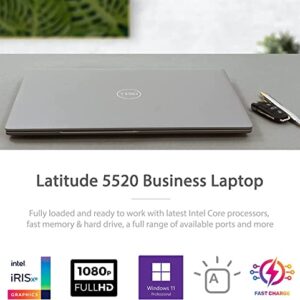 Dell Latitude 5520 Business Laptop, 15.6" FHD Display, Intel Core i5-1135G7 vPRO, 16GB RAM, 512GB SSD, IR Camera, HDMI, Backlit Keyboard, Wi-Fi 6, RJ-45, Thunderbolt 4, Windows 11 Pro