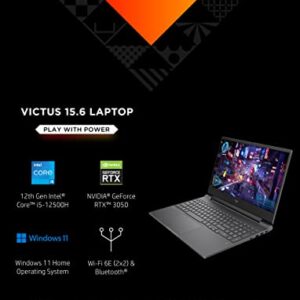 HP Victus 15 Gaming Laptop, NVIDIA GeForce RTX 3050, 12th Gen Intel Core i5-12500H, 8 GB RAM, 512 GB SSD, Full HD Display, Windows 11 Home, Backlit Keyboard, Enhanced Thermals (15-fa0025nr, 2022)