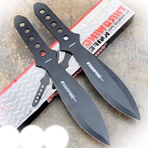 new 2 pc 8.5″ ninja tactical combat knife set hunting new camping outdoor pro tactical elite knife blda-0194