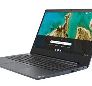 Lenovo 2022 Flagship Chromebook 14'' Thin Light Laptop Computer, Intel Celeron N4020 Processor, up to 2.80 GHz, 4GB RAM, 64GB eMMC,WiFi, Webcam, Chrome OS +Headset +HubxcelAccesory, Abyss Blue
