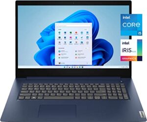 2022 newest lenovo ideapad 3i laptop, 17.3″ hd+ display, 11th gen intel core i5-1135g7, intel iris xe graphics, 20gb ram, 512gb pcie ssd, wifi, webcam, fingerprint reader, windows 11 home, blue
