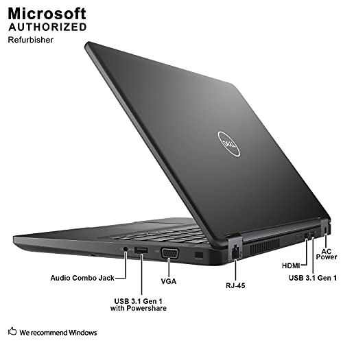 Dell Latitude 5490 / Intel 1.7 GHz Core i5-8350U Quad Core CPU / 16GB RAM / 512GB SSD / 14 FHD (1920 x 1080) Display / HDMI / USB-C / Webcam / Windows 10 Pro (Renewed)