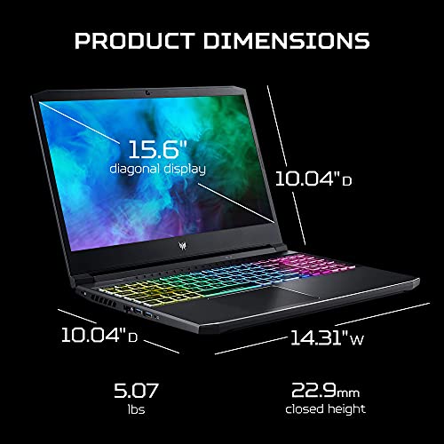 Acer Predator Helios 300 PH315-54-760S Gaming Laptop | Intel i7-11800H | NVIDIA GeForce RTX 3060 GPU | 15.6" FHD 144Hz 3ms IPS Display | 16GB DDR4 | 512GB SSD | Killer WiFi 6 | RGB Keyboard