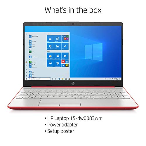 HP 15.6 inch HD LED Display Laptop 2020 (Intel Pentium Gold 6405U Processor, 4 GB DDR4 RAM, 128 GB SSD, HDMI, Webcam, WI-FI, Windows 10 S) Scarlet Red (Renewed)