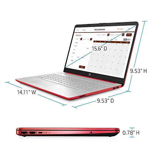 HP 15.6 inch HD LED Display Laptop 2020 (Intel Pentium Gold 6405U Processor, 4 GB DDR4 RAM, 128 GB SSD, HDMI, Webcam, WI-FI, Windows 10 S) Scarlet Red (Renewed)