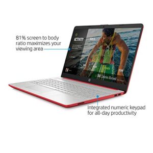 HP 15.6 inch HD LED Display Laptop 2020 (Intel Pentium Gold 6405U Processor, 4 GB DDR4 RAM, 128 GB SSD, HDMI, Webcam, WI-FI, Windows 10 S) Scarlet Red (Renewed)