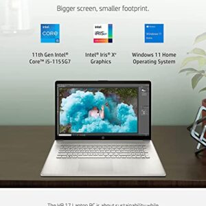 HP Pavilion 17.3-inch IPS FHD Laptop (2022 Model), Intel Core i5-1155G7 (Beats i7-1165G7), Intel Iris Xe Graphics, 32GB RAM, 2TB PCIe SSD, 1TB HDD, Backlit Keyboard, Long Battery Life, Webcam, Win11