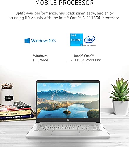 Newest HP 14" HD Touch-Screen Laptop, 11th Gen Intel Core i3-1115G4 3.0H (Beats i5-1035G1), 8GB RAM, 256GB SSD, WiFi 5, Webcam, Windows 10, EROSEFLAMINGO Accessories