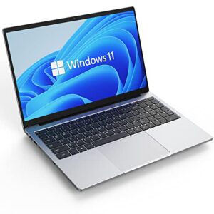 otvoc laptop 15.6 inch windows 11, vocbook 15, intel celeron n5100, 16gb ram, 512gb pcie nvme ssd , 4tb expansion, 15.6″ fhd ips, 2.0mp, 2.4g+5g wifi, bluetooth 5.0, type-c, hdmi, rj45, hdd, silver
