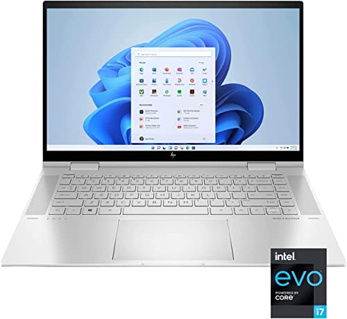 HP Envy X360 15 15t 2-in-1 Touchscreen (Intel 12th Gen i7-1255U, 32GB RAM, 1TB SSD, Active Stylus) 15.6" FHD IPS Laptop, Long Battery Life, Backlit KB, Thunderbolt 4, IST Computers Bag, Win 11 Home