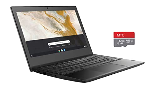 Lenovo Chromebook 11" HD Laptop, AMD A-Series A6 Processor, AMD Radeon Graphics, 4GB DDR4 Memory, 64GB Storage (32GB eMMC+MTC 32GB Flash Memory), Long-Lasting Battery, Chrome OS, Onyx Black