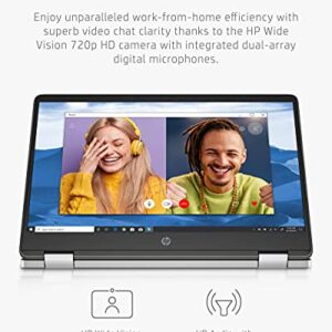 HP Chromebook x360 14 Laptop, Intel Celeron Processor, 4 GB RAM, 32 GB eMMC, 14” HD (1366 x 768), Chrome OS, Webcam & Dual Mics, Work, Entertainment, School, Long Battery Life (14a-ca0040nr, 2021)