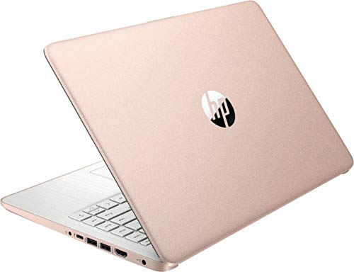 2022 Newest HP Stream 14" HD Laptop, Intel Celeron N4020(up to 2.8GHz), 8GB RAM, 128GB Space(64GB eMMC+64GB Card), 1-Year Office 365, WiFi, HDMI, USB-C, Webcam, Bluetooth, Windows 11S,Rose Gold+JVQ MP