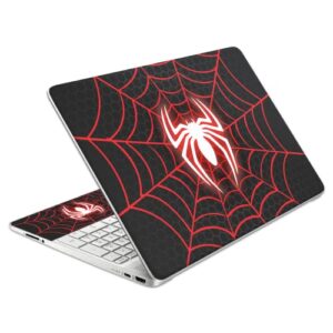 HK Studio Laptop Skin Decal Specific Fit for HP 15.6" with No Cutting Required, No Bubble, Waterproof, Scratch Resistant, Spider Design - Including Wide Screen and Full Wrist Pad Skin