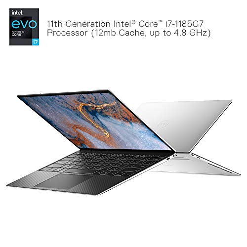 Dell XPS 13 (9310), 13.4- inch FHD+ Touch Laptop - Intel Core i7-1185G7, 16GB 4267MHz LPDDR4x RAM, 512GB SSD, Iris Xe Graphics, Windows 10 Pro - Platinum Silver with Black Palmrest