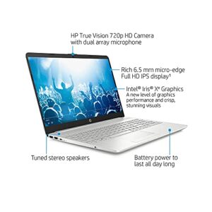 2022 HP 15.6" FHD Laptop Computer, 11th Gen Intel Core i5-1135G7(Beats Intel i7-1065G7), 16GB RAM, 512GB PCIe SSD, Iris X Graphics, HD Webcam, HDMI, Bluetooth, Win11, Silver, 32GB USB Card