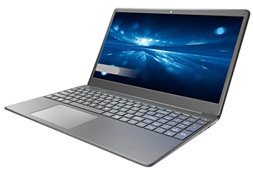 Hugo Tech Mart 15.6" FHD IPS Ultra Slim Laptop, Intel i3-1115G4, 4GB RAM, 128GB SSD, HDMI, Webcam, Fingerprint Reader, Super-Fast WiFi Up to 1300 Mbps, Win 11, Dale Grey (Renewed)