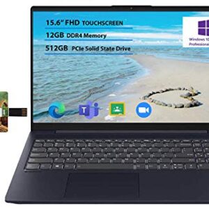 Lenovo 2021 IdeaPad 5 15.6" FHD Touchscreen Laptop Intel Quard-Core i7 1065G7 3.9GHz 12GB DDR4 RAM 512GB PCIe SSD for Business and Education Online Class Webcam Windows 10 Pro | 32GB Tela USB Card