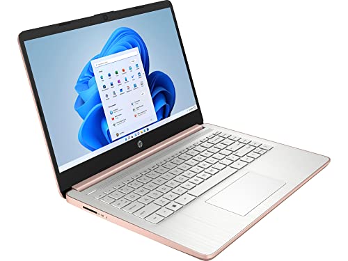 HP 2022 Stream 14" HD Laptop, Intel Celeron N4120 Processor, 4GB RAM, 64GB eMMC Storage, HD Webcam, HDMI, Wi-Fi, Bluetooth, Rose Gold, Office 365 1-Year, Windows 11 S, 32GB SnowBell USB Card