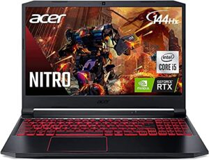 acer nitro 5 gaming laptop, intel i5-10300h 4.5ghz, nvidia geforce rtx 3050 4gb gddr6, 15.6″ fhd ips 144hz display, wi-fi 6, type-c, backlit kb, win 10, w/accessories (16gb ram | 512gb pcie ssd)