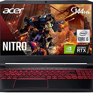 Acer Nitro 5 Gaming Laptop, Intel i5-10300H 4.5GHz, NVIDIA GeForce RTX 3050 4GB GDDR6, 15.6" FHD IPS 144Hz Display, Wi-Fi 6, Type-C, Backlit KB, Win 10, w/Accessories (16GB RAM | 512GB PCIe SSD)