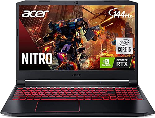 Acer Nitro 5 Gaming Laptop, Intel i5-10300H 4.5GHz, NVIDIA GeForce RTX 3050 4GB GDDR6, 15.6" FHD IPS 144Hz Display, Wi-Fi 6, Type-C, Backlit KB, Win 10, w/Accessories (16GB RAM | 512GB PCIe SSD)