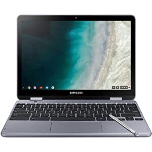 Samsung - Plus 2-in-1 12.2" Touch-Screen Chromebook - Intel Celeron - 4GB Memory - 32GB eMMC Flash Memory - Stealth Silver