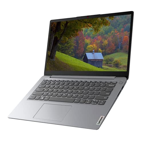 Lenovo 2022 Upgraded Ideapad 1i Laptops, 14 inch HD Computer, Intel Celeron N4020, 4GB RAM, 128GB SSD(64GB SSD+64GB Card), 1-Year Office 365, Webcam, Wi-Fi, Bluetooth, Windows 11, LIONEYE HDMI Cable