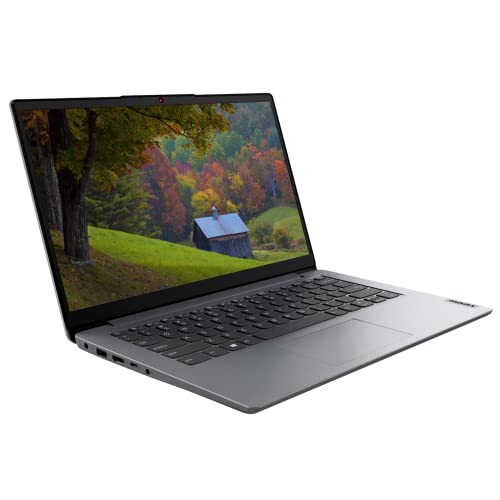 Lenovo 2022 Upgraded Ideapad 1i Laptops, 14 inch HD Computer, Intel Celeron N4020, 4GB RAM, 128GB SSD(64GB SSD+64GB Card), 1-Year Office 365, Webcam, Wi-Fi, Bluetooth, Windows 11, LIONEYE HDMI Cable